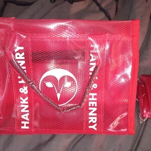 Red Transparent Tote Bag